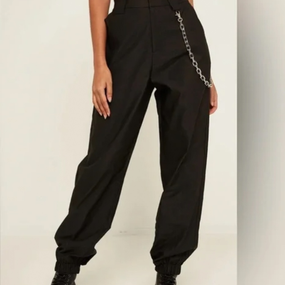 I AM GIA Cobain Black High Waisted Jogger Pants - Small